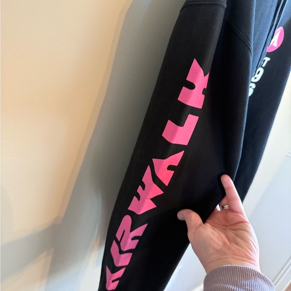 Airwalk • Skate Hoodie Black Pink Graphic Pullover Men’s Large Y2K Streetwear - Picture 3 of 6